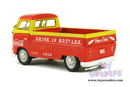 Motor City Coca-Cola - Volkswagen T1 Pickup Truck (1962, 1/43 scale diecast model car, Red/Yellow) 442338