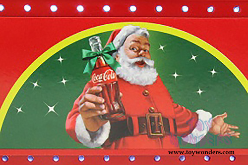 Motor City Coca-Cola - Holiday Caravan Tractor Trailer with LED lights (1/43 scale diecast model car, Red) 443012