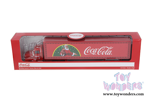 Motor City Coca-Cola - Holiday Caravan Tractor Trailer with LED lights (1/43 scale diecast model car, Red) 443012