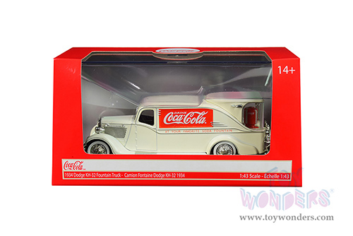 Motor City Coca-Cola - Dodge KH-32 Fountain Truck (1/43 scale diecast model car, White) 443934 MAP: $24.99