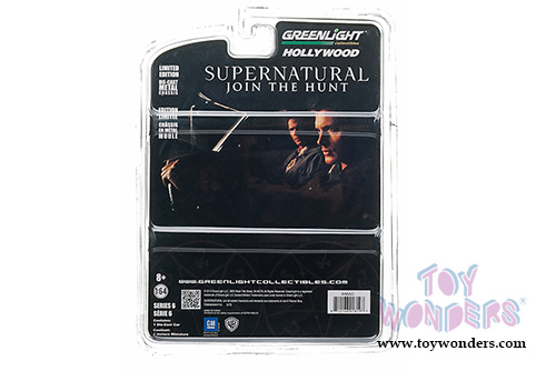 Greenlight Hollywood Series 6 - Supernatural TV Show Chevy Impala Hard Top (1967, 1/64 scale diecast model car, Black) 44660E