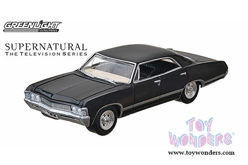Greenlight Hollywood Series 6 - Supernatural TV Show Chevy Impala Hard Top (1967, 1/64 scale diecast model car, Black) 44660E