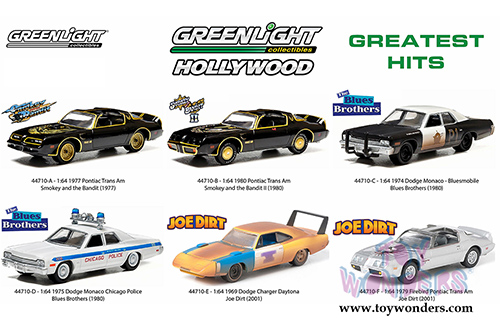 Greenlight - Hollywood Greatest Hits (1/64 scale diecast model car, Asstd.) 44710/6