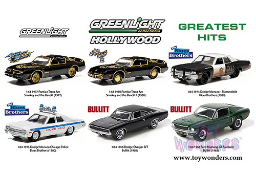 Greenlight - Hollywood Greatest Hits (1/64 scale diecast model car, Asstd.) 44711/48