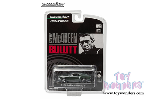Greenlight - Bullitt  Ford Mustang GT Hardtop (1968, 1/64 scale diecast model car, Green)  44721/48