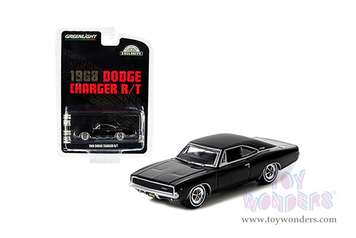 Greenlight - Dodge Charger RT Hardtop (1968, 1/64 scale diecast model car, Black) 44724/48