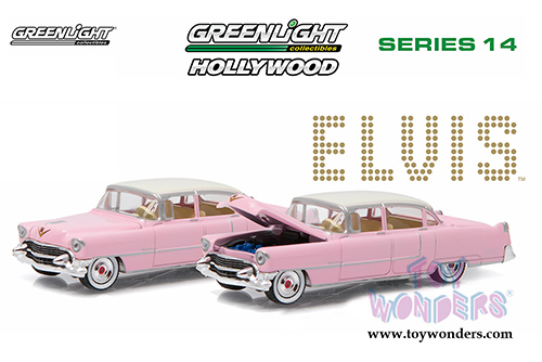 Greenlight - Hollywood Series 14 | Elvis' 1955 Cadillac&reg; Fleetwood Series 60 "Pink Cadillac" (1955, 1/64 scale diecast model car, Pink) 44740C/48