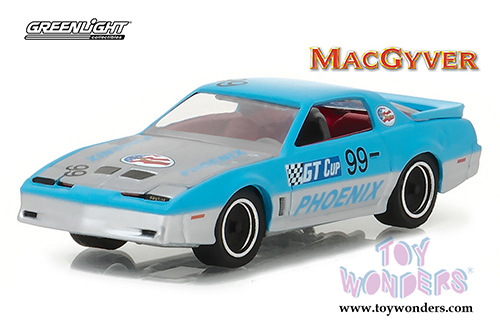 Greenlight - Hollywood Series 17 | MacGyver Pontiac Firebird&reg; (1987, 1/64 scale diecast model car, Blue/Silver) 44770D/48