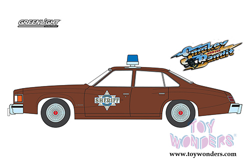 Greenlight - Hollywood Series 18 | Sheriff Buford T. Justice's 1977 Pontiac LeMans - Smokey and the Bandit Movie (1977, 1/64 scale diecast model car, Brown) 44780B/48