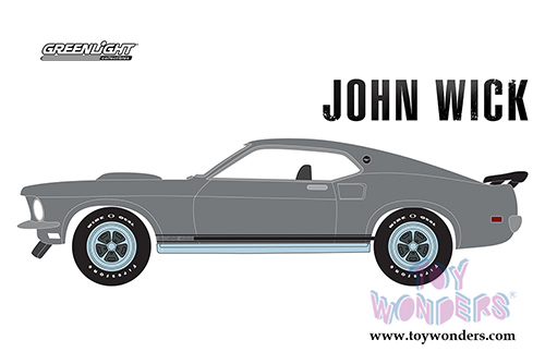 Greenlight - Hollywood Series 18 | Ford Mustang BOSS 429 John Wick Movie (1969, 1/64 scale diecast model car, Gray) 44780E/48