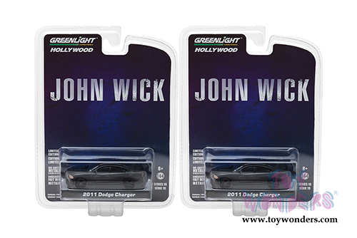 Greenlight - Hollywood Series 19 | John Wick Dodge Charger Hardtop (2011, 1/64 scale diecast model car, Black) 44790E/48