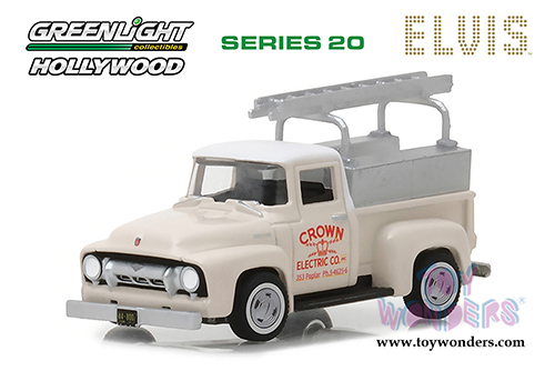 Greenlight - Hollywood Series 20 | Ford F-100 Pickup Truck Crown Electric Company Elvis Presley (1954, 1/64 scale diecast model car, Cream) 44800B/48