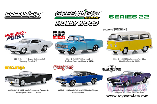 Greenlight - Hollywood Series 22 (1/64 scale diecast model car, Asstd.) 44820/48