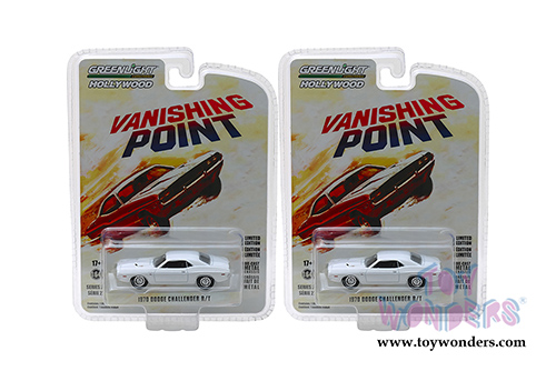 Greenlight - Hollywood Series 22 | Vanishing Point Dodge Challenger R/T (1970, 1/64 scale diecast model car, White) 44820A/48