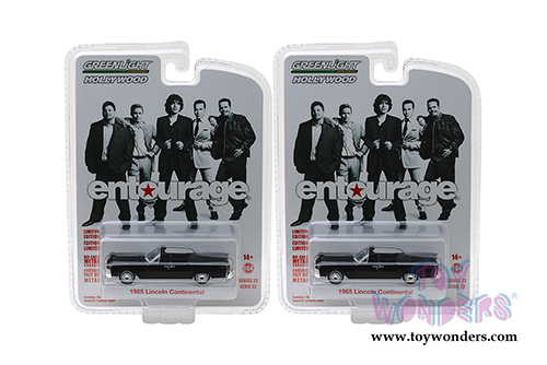 Greenlight - Hollywood Series 22 | Entourage Lincoln Continental Convertible (1965, 1/64 scale diecast model car, Black) 44820D/48