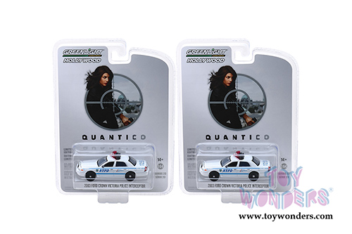Greenlight - Hollywood Series 23 | Quantico (TV Series, 2015-18) Ford Crown Victoria Police Interceptor New York Police Department (NYPD) (2003, 1/64 scale diecast model car, White) 44830F/48