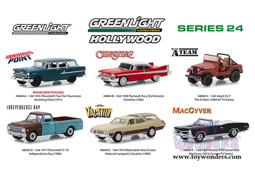 Greenlight - Hollywood Series 24 (1/64 scale diecast model car, Asstd.) 44840/48