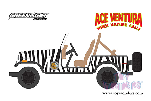 Greenlight - Hollywood Series 25 | Ace Ventura "When Nature Calls" Jeep&reg; CJ-7 (1976, 1/64 scale diecast model car, White/Black) 44850A/48