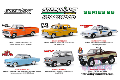 Greenlight - Hollywood Series 26 (1/64 scale diecast model car, Asstd.) 44860/48