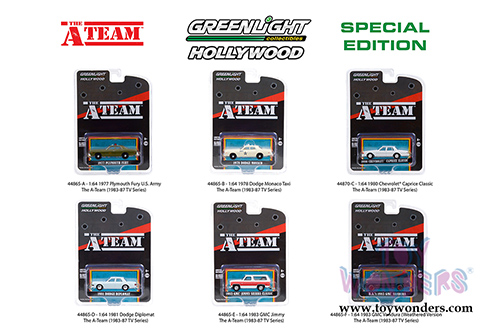 Greenlight Hollywood - The A-Team Special Edition Assortment (1/64 scale diecast model car, Asstd.) 44865/48
