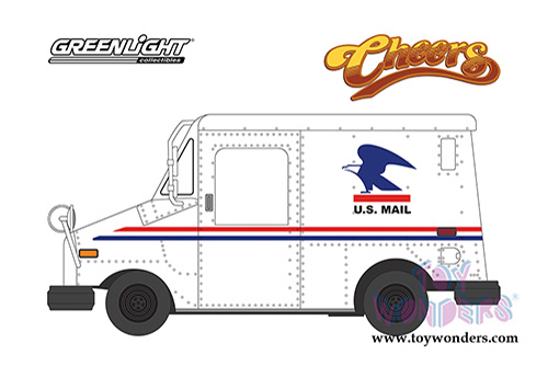 Greenlight - Hollywood Series 29 | Cliff Clavin's U.S. Mail Long-Life Postal Delivery Vehicle (LLV) - Cheers (TV Series, 1982-93) (1/64 scale diecast model car, White) 44890D/48