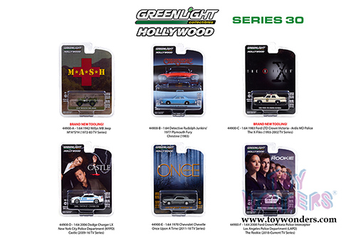 Greenlight - Hollywood Series 30 (1/64 scale diecast model car, Asstd.) 44900/48