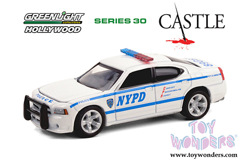Greenlight - Hollywood Series 30 | Castle Dodge Charger New York City Police Department (NYPD) (2006, 1/64 scale diecast model car, White) 44900D/48