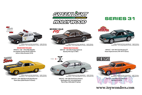 Greenlight - Hollywood Series 31 (1/64 scale diecast model car, Asstd.) 44910/48