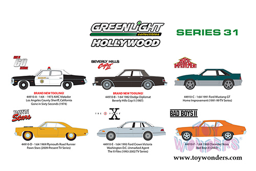 Greenlight - Hollywood Series 31 (1/64 scale diecast model car, Asstd.) 44910/48