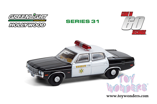 Greenlight - Hollywood Series 31 | Gone in Sixty Seconds AMC Matador - Los Angeles County Sheriff (1973, 1/64 scale diecast model car, Black/White) 44910A/48