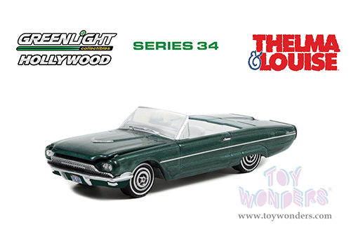 Greenlight - Hollywood Series 34 | Ford Thunderbird Convertible - Thelma & Louise (1991) (1966, 1/64 scale diecast model car, Green) 44940E/48