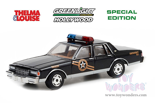 Greenlight Hollywood - Thelma & Louise Special Edition | Chevrolet&reg; Caprice Classic "Navajo County Sheriff" (Arizona) (1981, 1/64 scale diecast model car, Black) 44945B/48