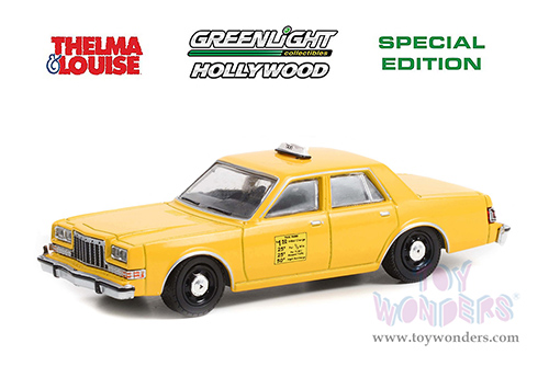 Greenlight Hollywood - Thelma & Louise Special Edition | Dodge Diplomat "Taxi" (1984, 1/64 scale diecast model car, Yellow) 44945F/48