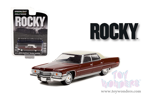 Greenlight - Hollywood Series 35 | Cadillac&reg; Sedan DeVille - Rocky (1976) (1973, 1/64 scale diecast model car, Brown/White) 44950A/48