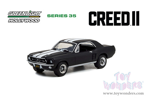 Greenlight - Hollywood Series 35 | Ford Mustang Coupe - Adonis Creed's Creed II (2018) (1967, 1/64 scale diecast model car, Black) 44950F/48