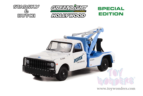 Greenlight - Hollywood Special Edition "Starsky and Hutch" Series 2 | Chevrolet&reg; C-30 Dually Wrecker - Roscoe Tow Service (1969, 1/64 scale diecast model car, White and Blue) 44955B/48