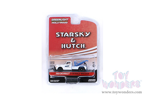 Greenlight - Hollywood Special Edition "Starsky and Hutch" Series 2 | Chevrolet&reg; C-30 Dually Wrecker - Roscoe Tow Service (1969, 1/64 scale diecast model car, White and Blue) 44955B/48