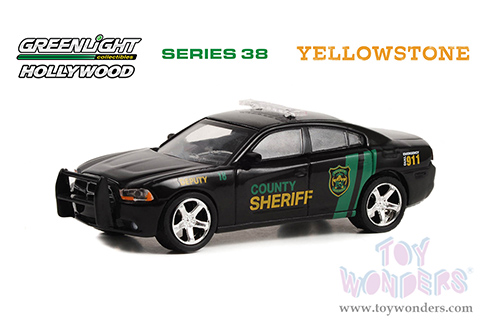 Greenlight - Hollywood Series 38 | Dodge Charger Pursuit #18 "County Sheriff Deputy" "Yellowstone" (2018-Current) TV Series (2011, 1/64 scale diecast model car, Black) 44980D/48