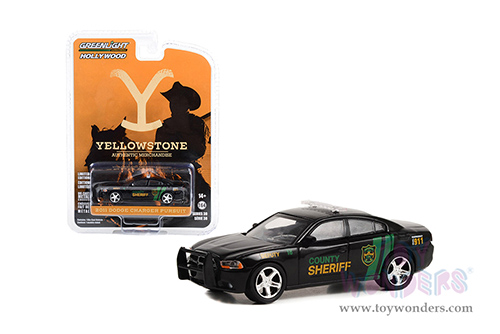 Greenlight - Hollywood Series 38 | Dodge Charger Pursuit #18 "County Sheriff Deputy" "Yellowstone" (2018-Current) TV Series (2011, 1/64 scale diecast model car, Black) 44980D/48