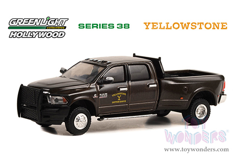 Greenlight - Hollywood Series 38 | Ram 3500 Laramie Dually Pickup Truck "John Dutton - Yellowstone Dutton Ranch" "Yellowstone" (2018-Current) TV Series (1978, 1/64 scale diecast model car, Brown Metallic) 44980F/48