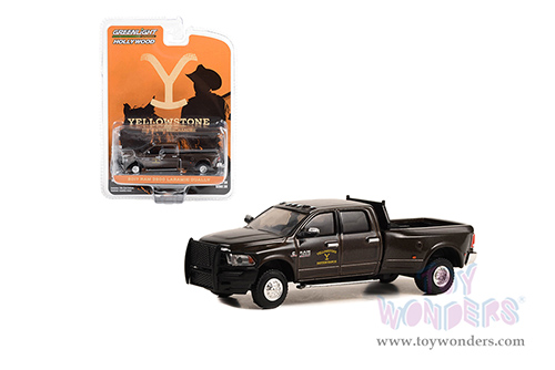 Greenlight - Hollywood Series 38 | Ram 3500 Laramie Dually Pickup Truck "John Dutton - Yellowstone Dutton Ranch" "Yellowstone" (2018-Current) TV Series (1978, 1/64 scale diecast model car, Brown Metallic) 44980F/48