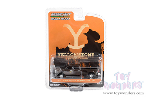 Greenlight - Hollywood Series 38 | Ram 3500 Laramie Dually Pickup Truck "John Dutton - Yellowstone Dutton Ranch" "Yellowstone" (2018-Current) TV Series (1978, 1/64 scale diecast model car, Brown Metallic) 44980F/48