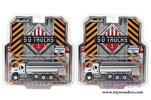 Greenlight - S.D. Trucks Series 1 | International&reg; WorkStar&reg; Tanker Truck (2017, 1/64 scale diecast model car, Silver/White) 45010C/48