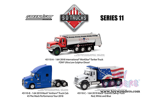 Greenlight - S.D. Trucks Series 11 (1/64 scale diecast model car, Asstd.) 45110/48