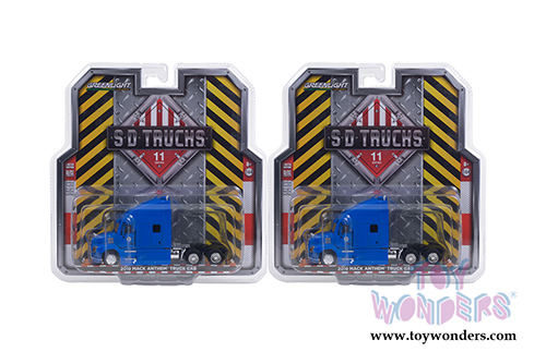 Greenlight - S.D. Trucks Series 11 | Mack&reg; Anthem&reg; Truck Cab (2019, 1/64 scale diecast model car, #5 Blue) 45110B/48