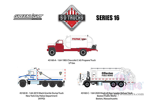 Greenlight - S.D. Trucks Series 16 (1/64 scale diecast model car, Asstd.) 45160/48