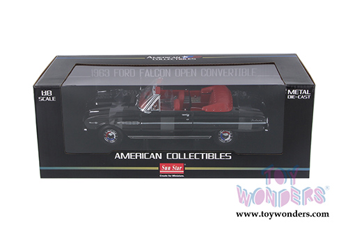 Sun Star USA - Ford Falcon Open Convertible (1963, 1/18 scale diecast model car, Raven Black) 4533BK