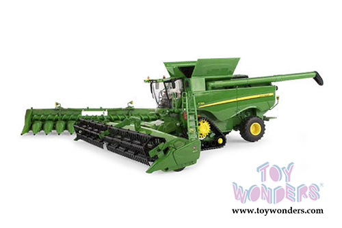 Tomy ERTL Prestige Collection - John Deere S790 Combine w/Duals, and Grain & Corn Heads (1/32 scale diecast model car, Green) 45617