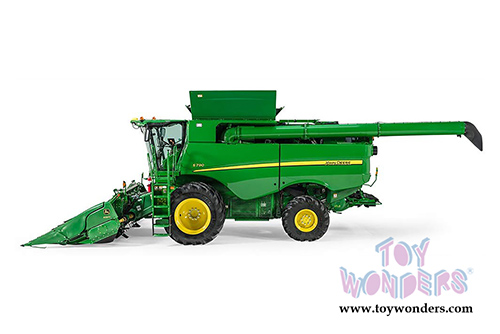 Tomy ERTL Prestige Collection - John Deere S790 Combine w/Duals, and Grain & Corn Heads (1/32 scale diecast model car, Green) 45617