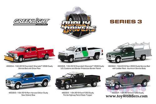 Greenlight - Dually Drivers Series 3 (1/64 scale diecast model car, Asstd.) 46030/48